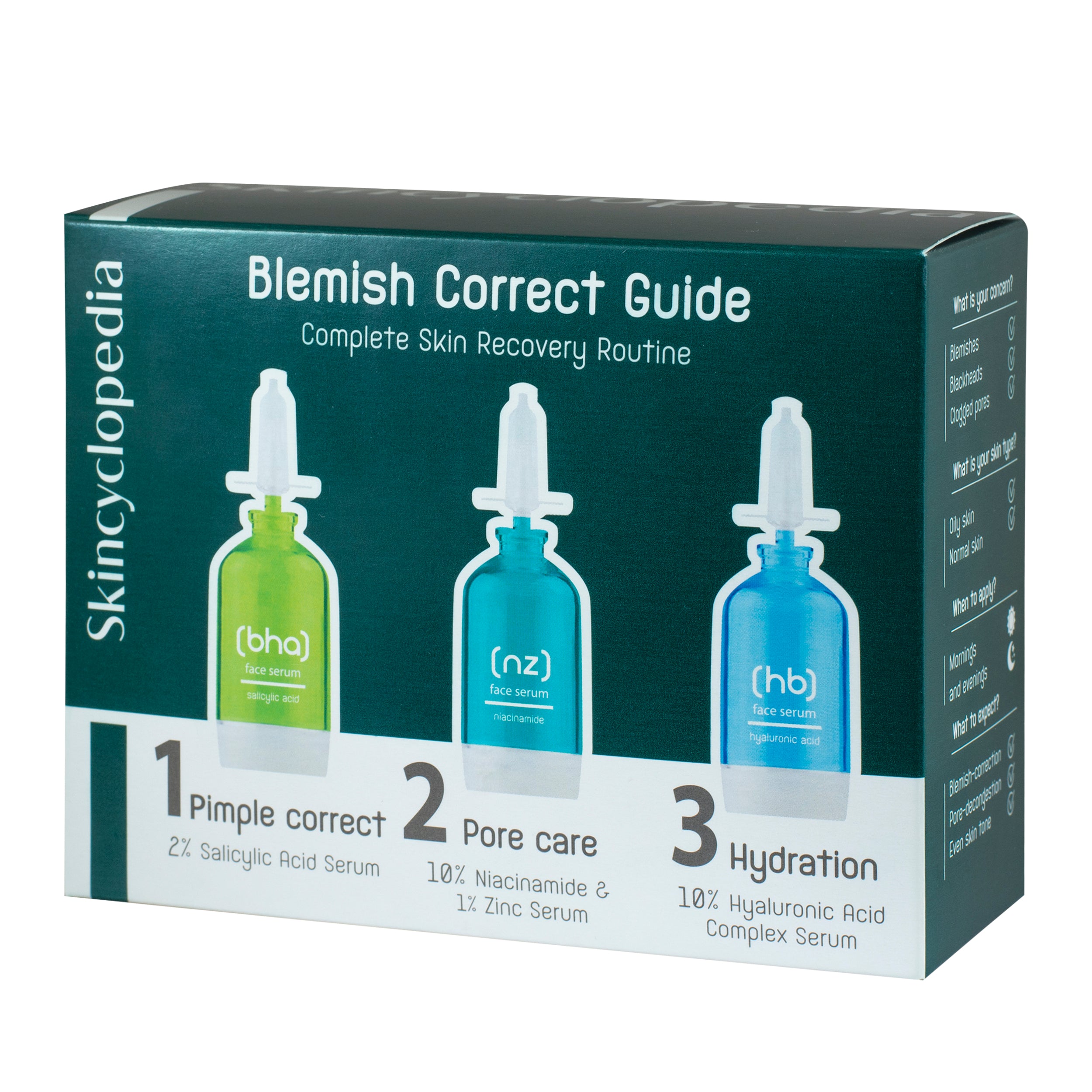 SKC Set Matificante 3 sueros faciales de 15 ml.