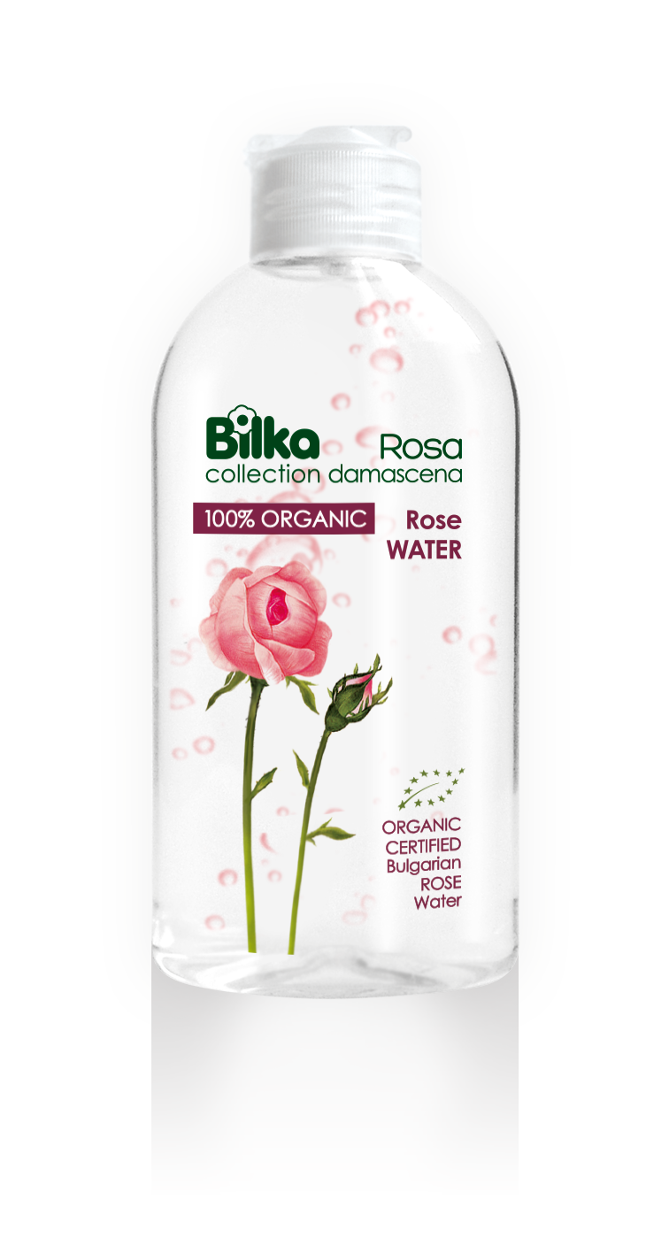 100% Agua orgánica de rosa damascena